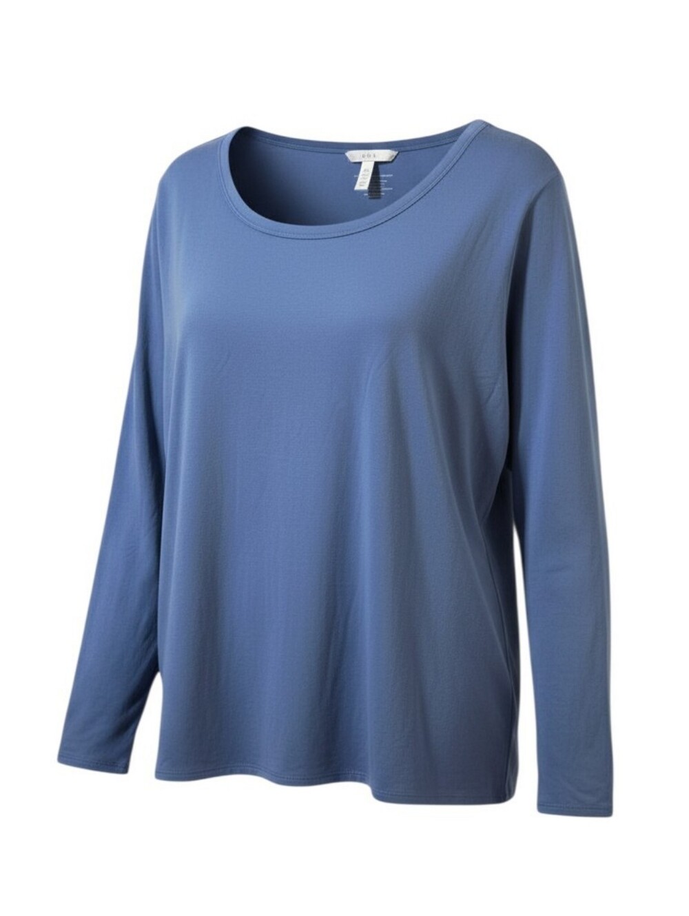 a.n.a Scoop Neck Long Sleeve Top in Dusty Blue
